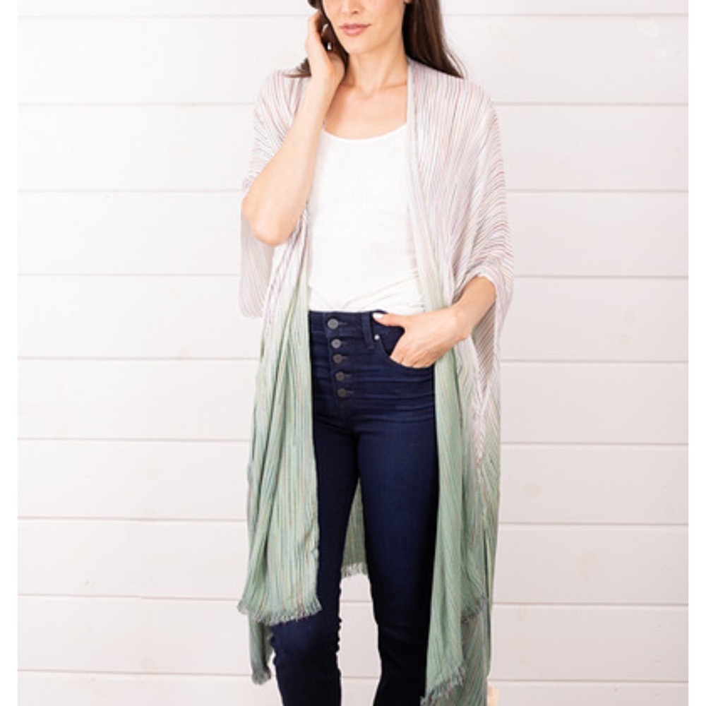 Three Bird Nest Ombré Kimono (Mauve)